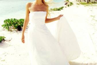 Bride in the beach