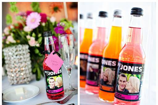 jones soda bottle party favors for baby showers, bridal showers, or any  other occasion. just tape on a pic…