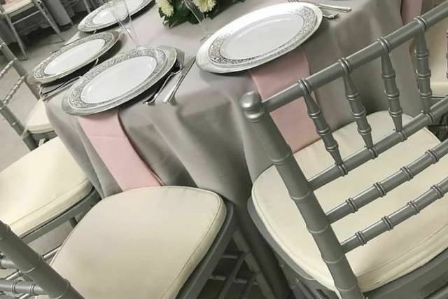 Gray & Pink Wedding Decor