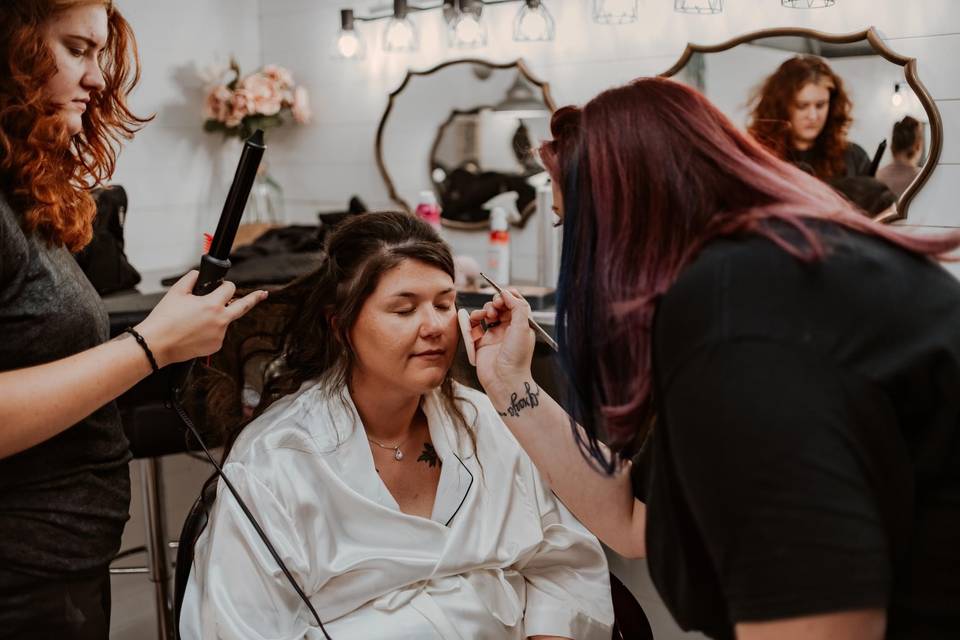 Final Touches to bride