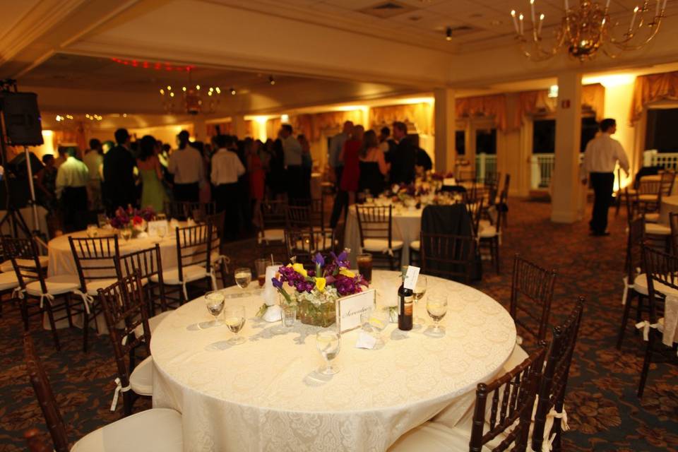 Guests gathered on the dance floor