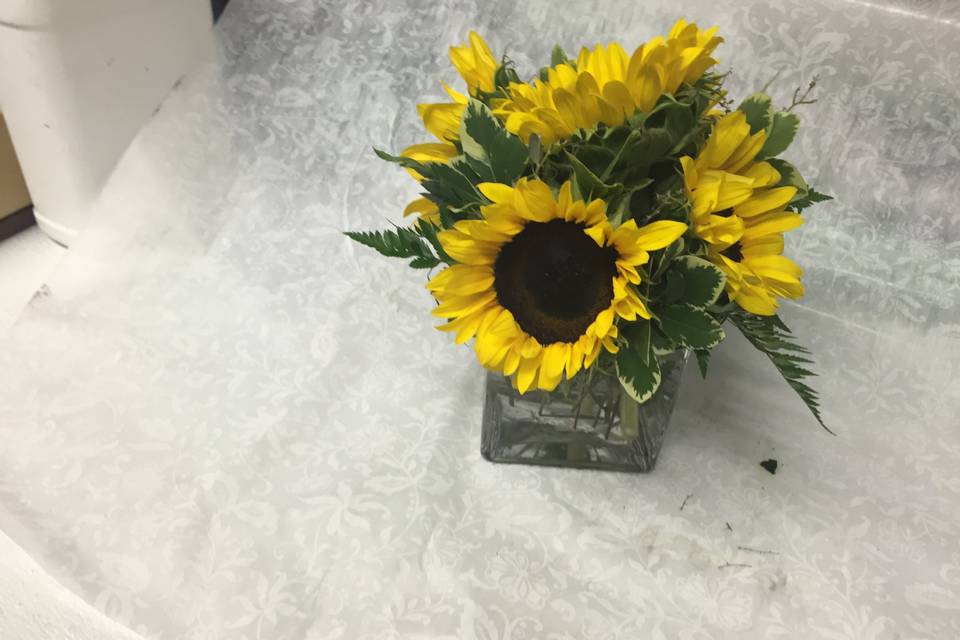 Sunflower Cube Arrangements