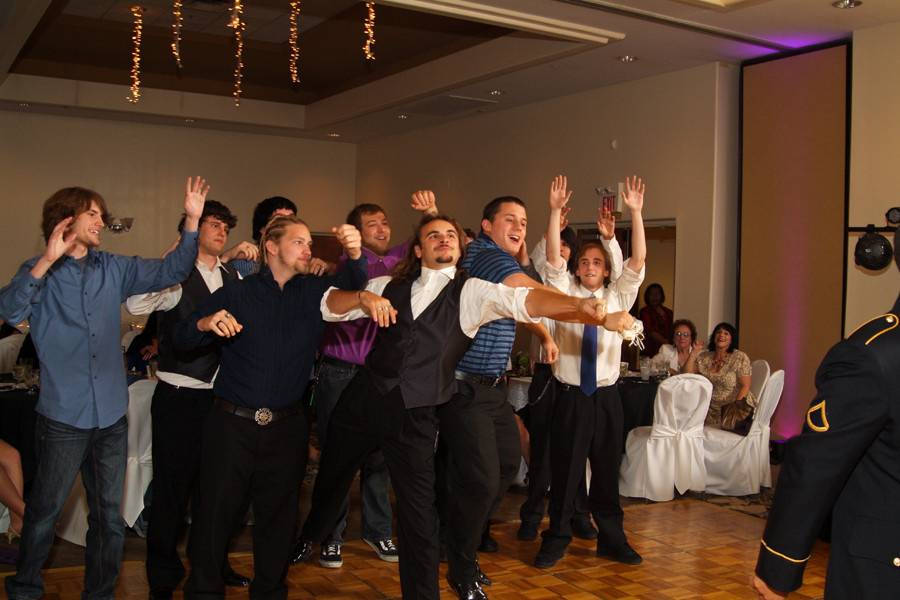 The groom with his groomsmen