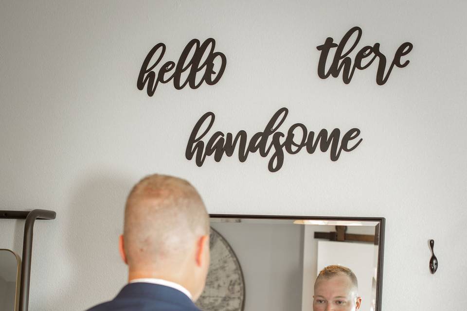 Private groom's dressing room