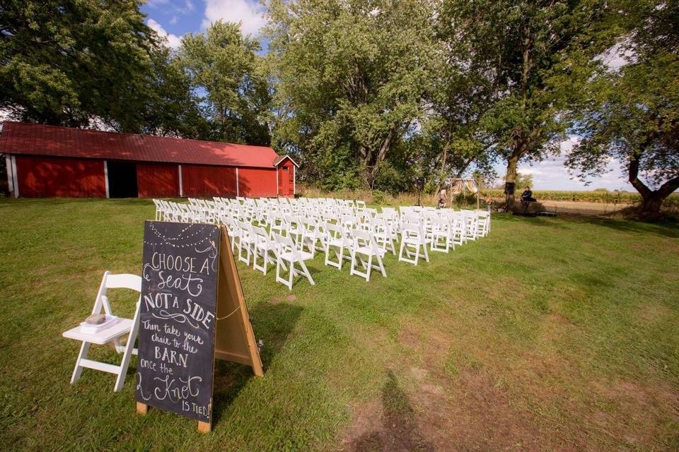 Outdoor wedding venue