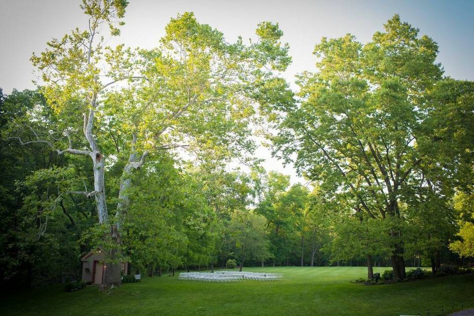 Outdoor wedding ceremony