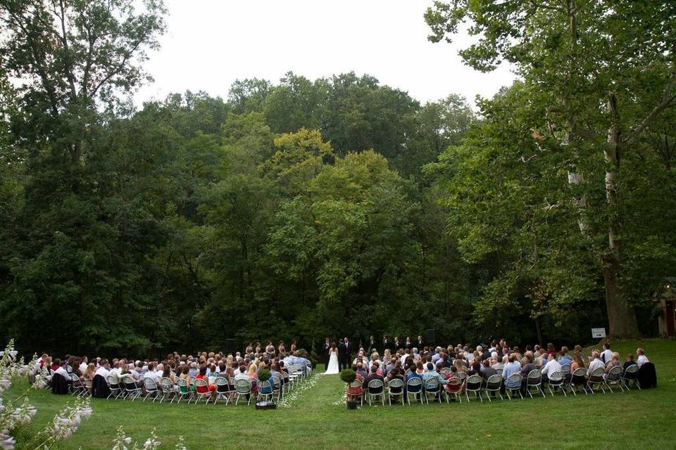 Outdoor wedding ceremony