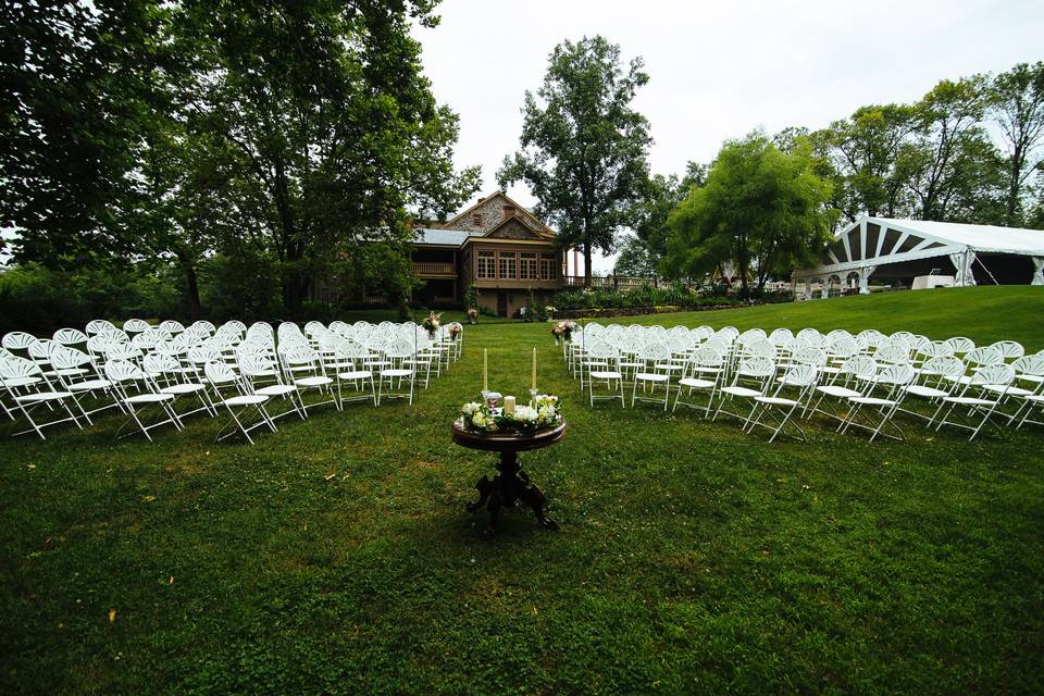 Outdoor wedding ceremony