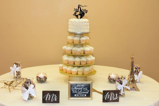 Dessert table for mr. And mrs.