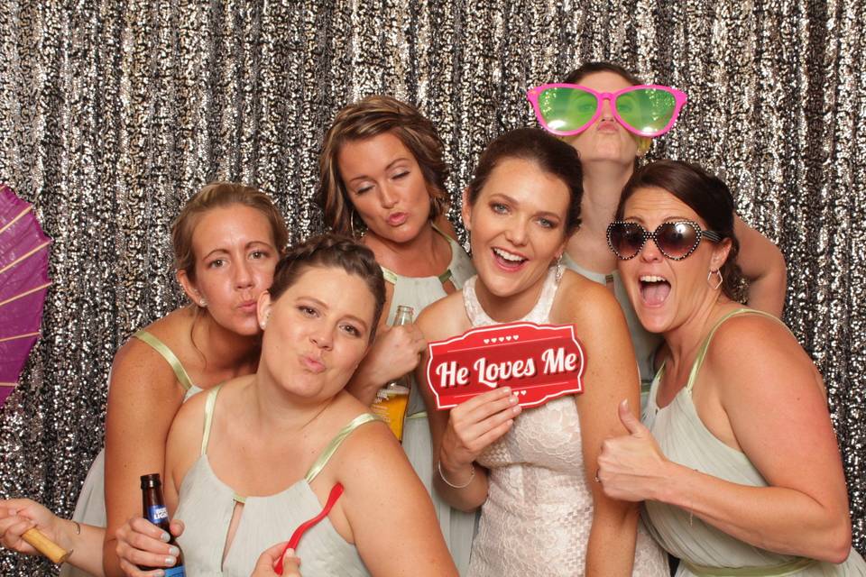 Bride and her ladies