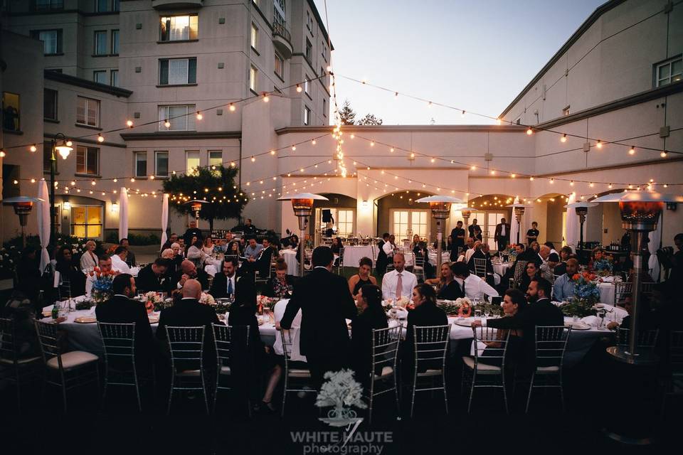 Courtyard Wedding Reception