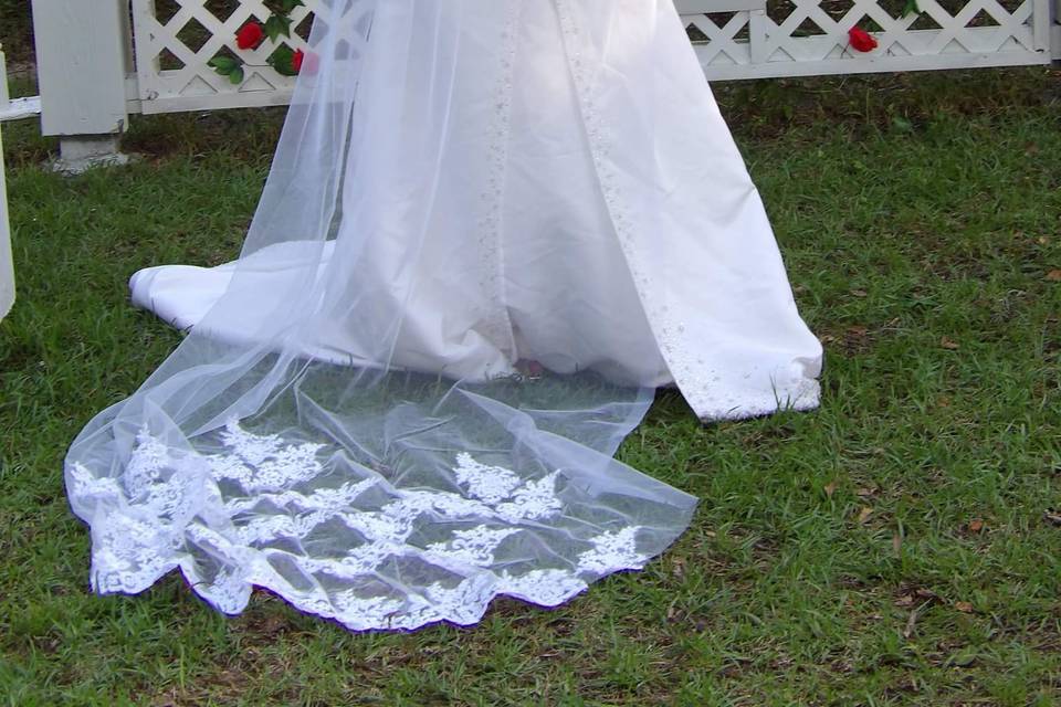 Wedding Pergola and Bride