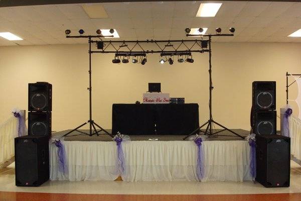 DJ stage setup