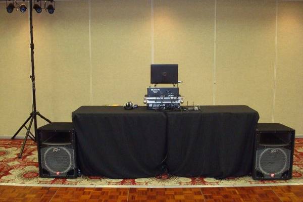DJ setup on stage