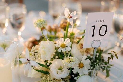 Decorative table number