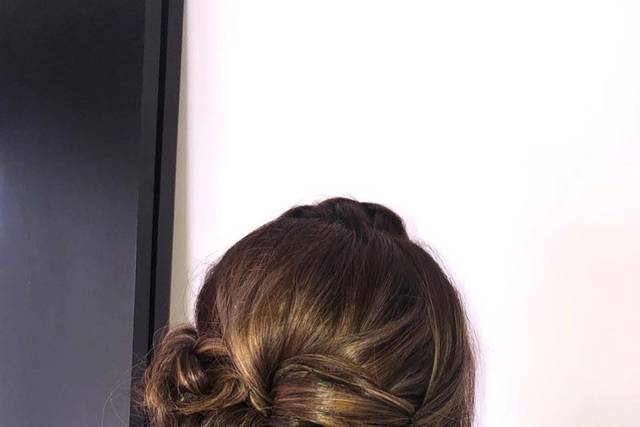 Dramatic pin curl updo