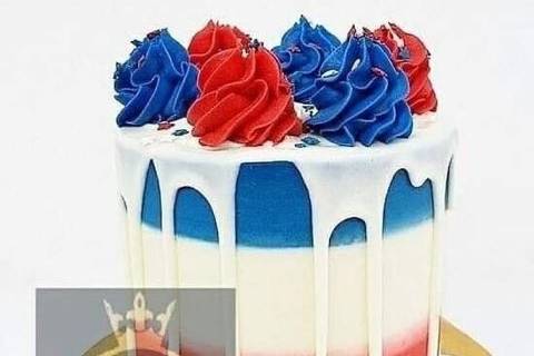 Red White & Blue Grooms Cake