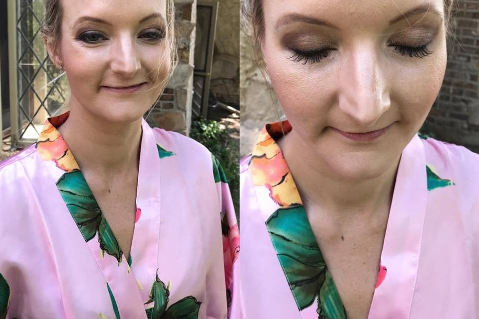 Subtle pink tones