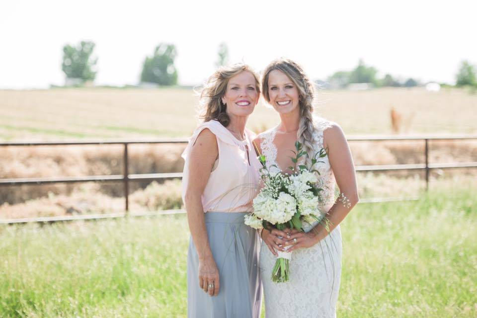 Bride and company