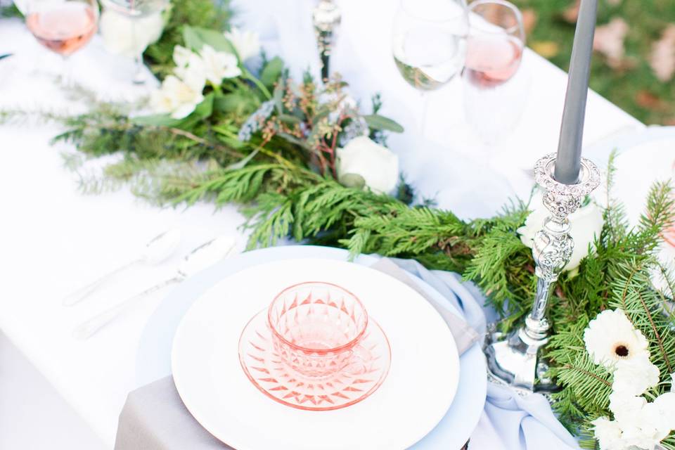Invitation suite by Jess Creates at our Winter Virginia Wedding Inspiration shoot at Rust Manor House in Leesburg, VA, styled by QC Event Planning and Photographed by Bethanne Arthur Photography