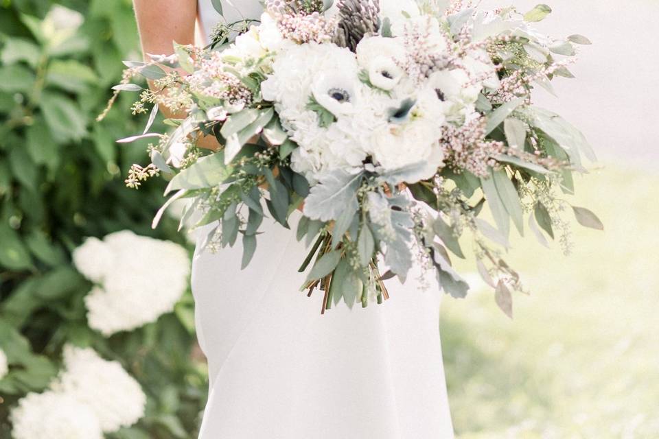 Bride with bouquet