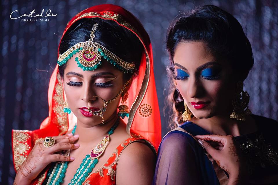 Traditional wear and makeup
