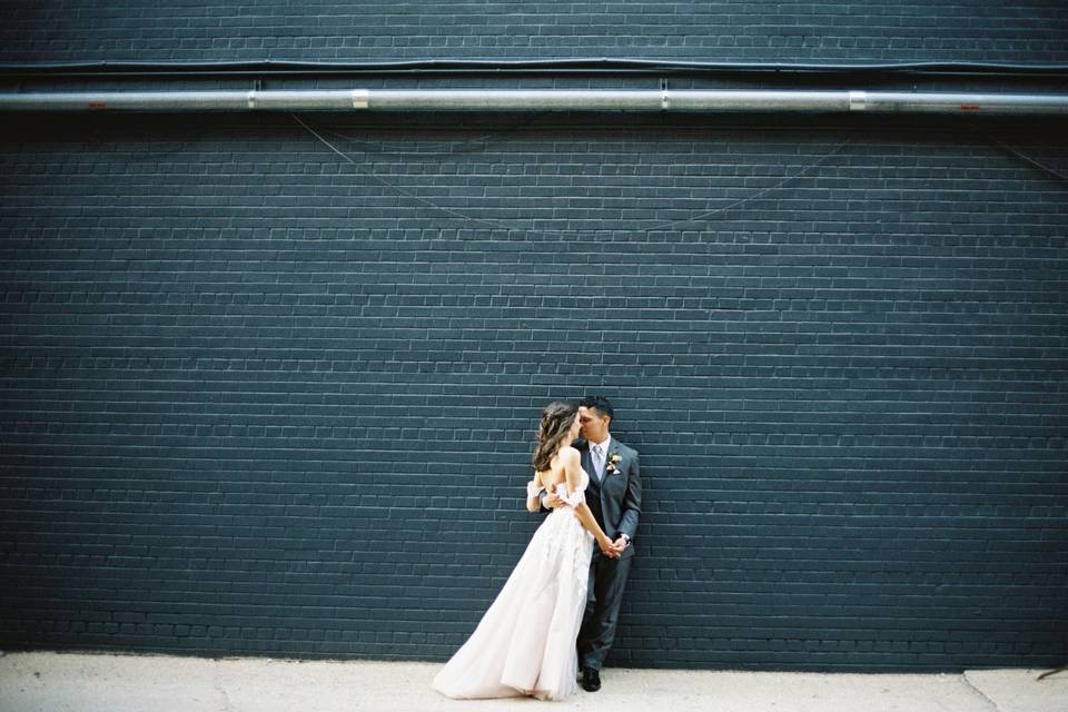 Bride and Groom at The Gage