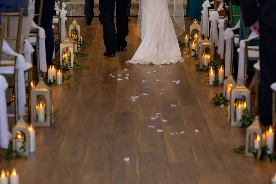 Outdoor wedding area