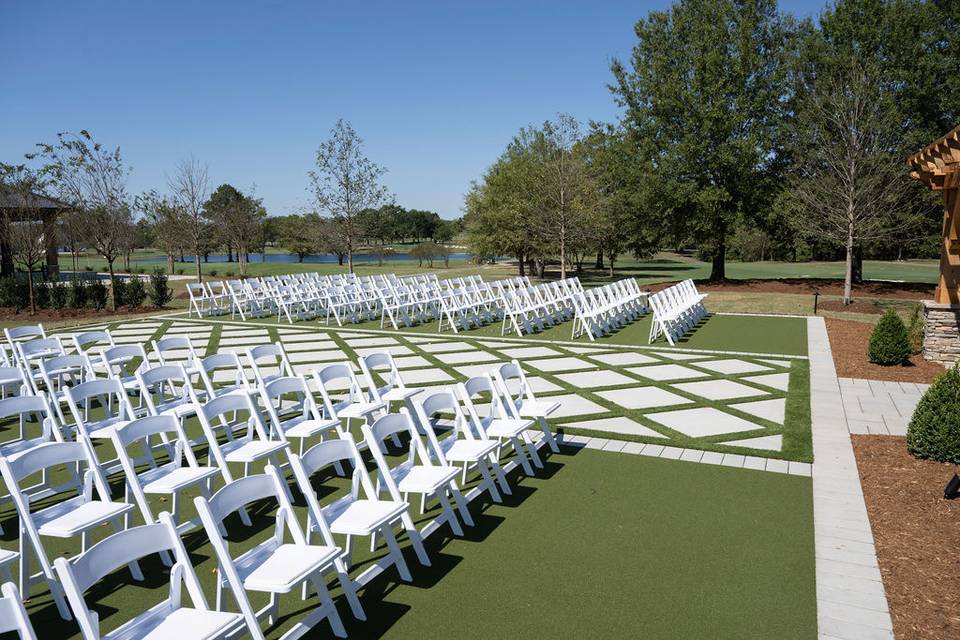 Outdoor wedding space