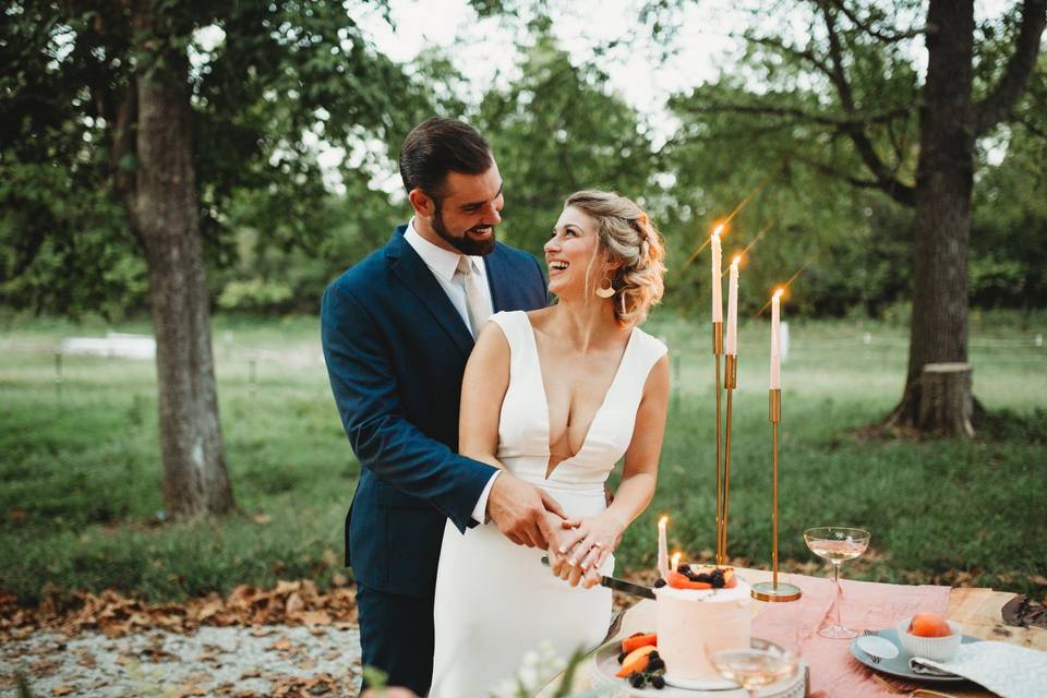 Cutting the cake