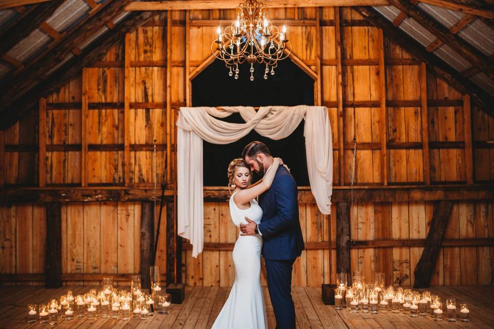 Chandelier + candles