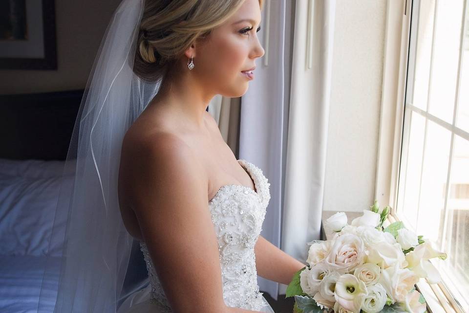 Bride by the window