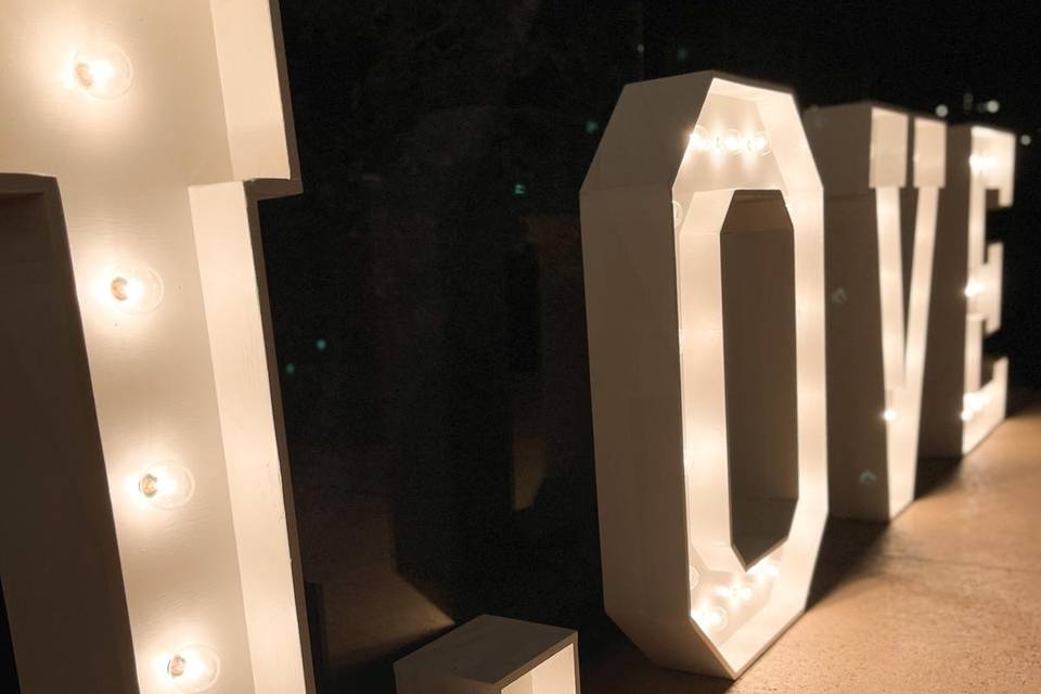 LOVE marquee Letters