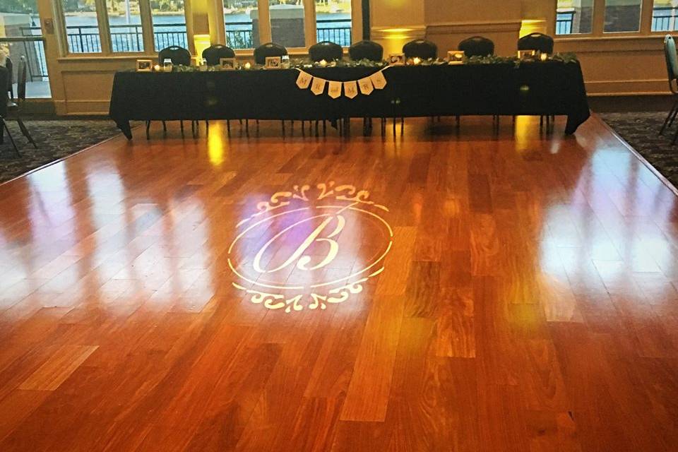 Uplighting & custom monogram