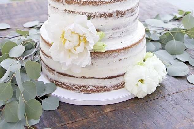 Naked 4-tier cake