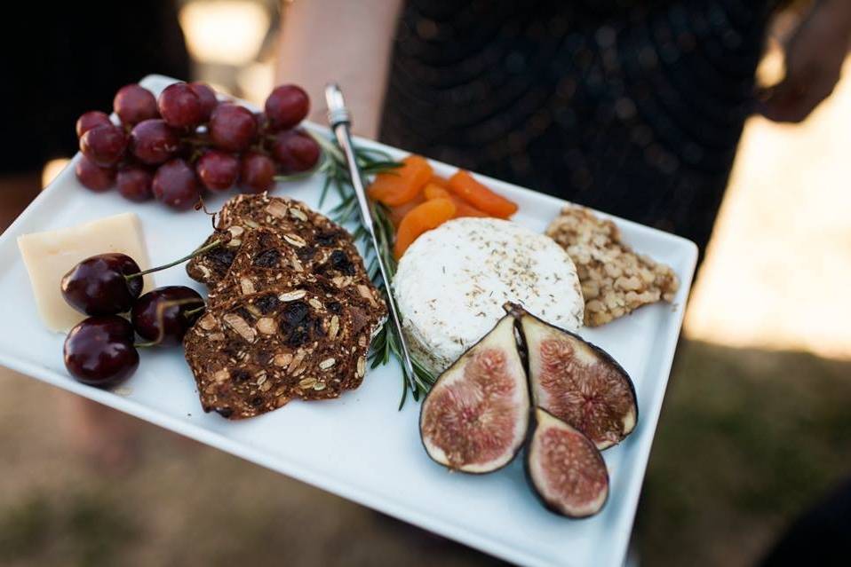 Mini cheese platter for the bride and groom
Photo courtesy of Kate Price Photography