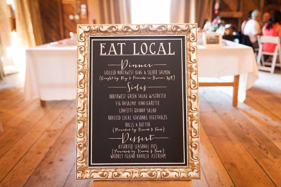Eat local!
Photo courtesy of Kate Price Photography