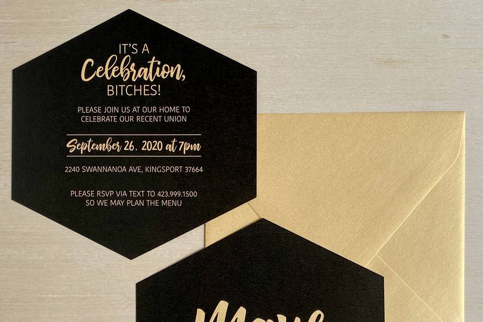 Hexagon Wedding Invitations