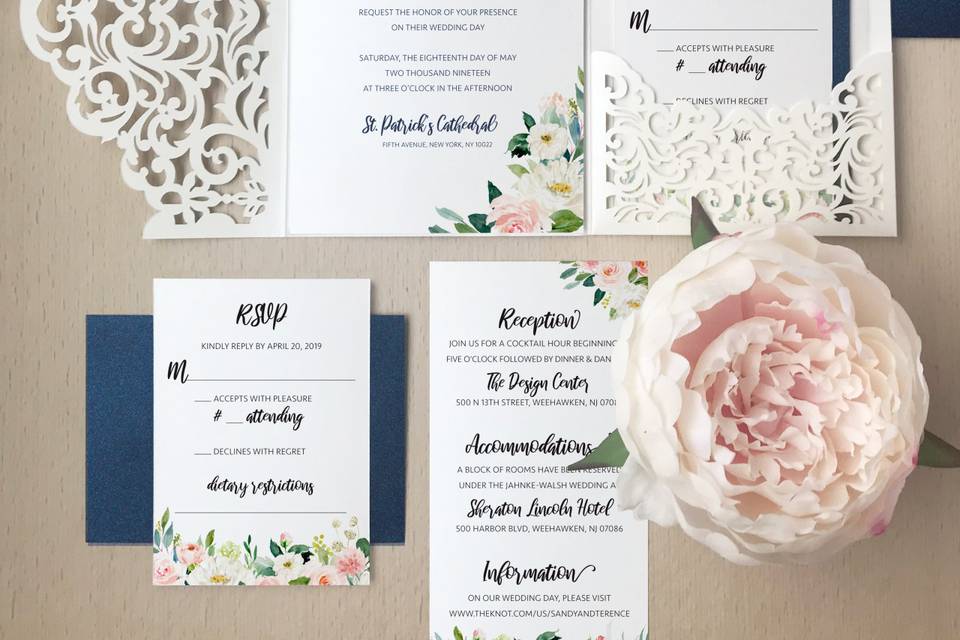 Floral Wedding Invitations