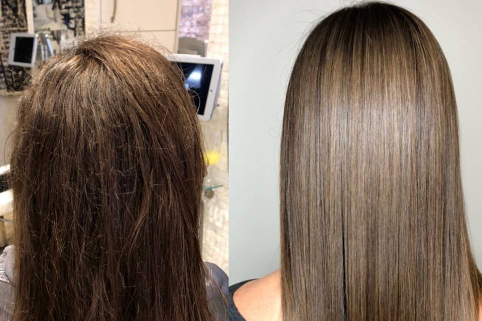 Before/After Keratin Treatment