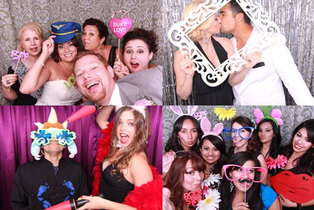 We have 10 different backdrop options and can create a custom one!   We fit large groups!  Up to 10 adults.  Truly Unlimited prints!  Everyone gets a copy of their photos.The only booth with 