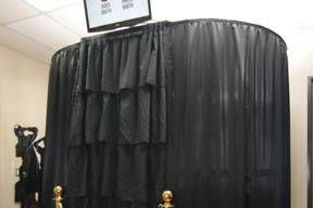 Classic Black Booth.We fit large groups!  Up to 10 adults.  Truly Unlimited prints!  Everyone gets a copy of their photos.The only booth with 
