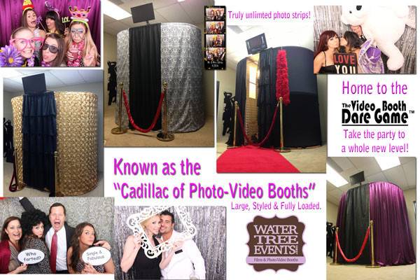LARGE! STYLED! FULLY LOADED WITH FUNWe fit large groups!  Up to 10 adults.  Truly Unlimited prints!  Everyone gets a copy of their photos.The only booth with 