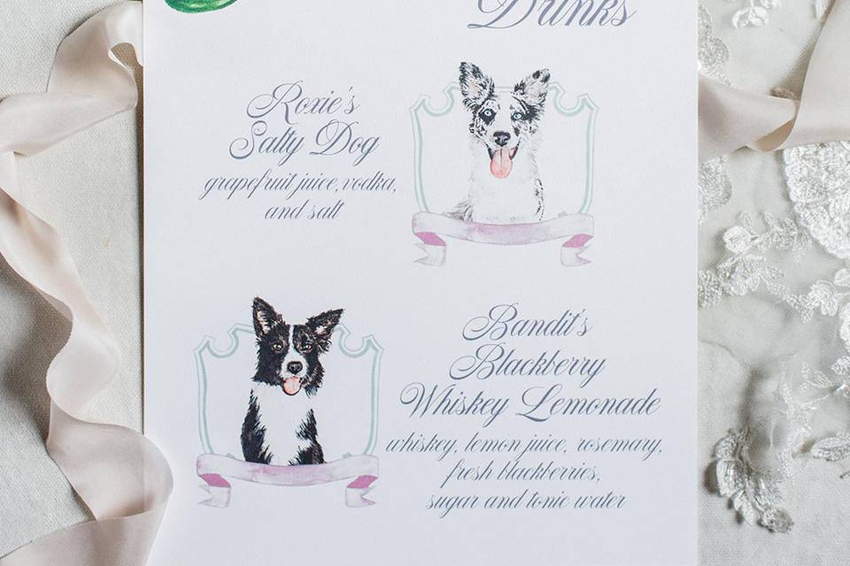 Dog drink sign