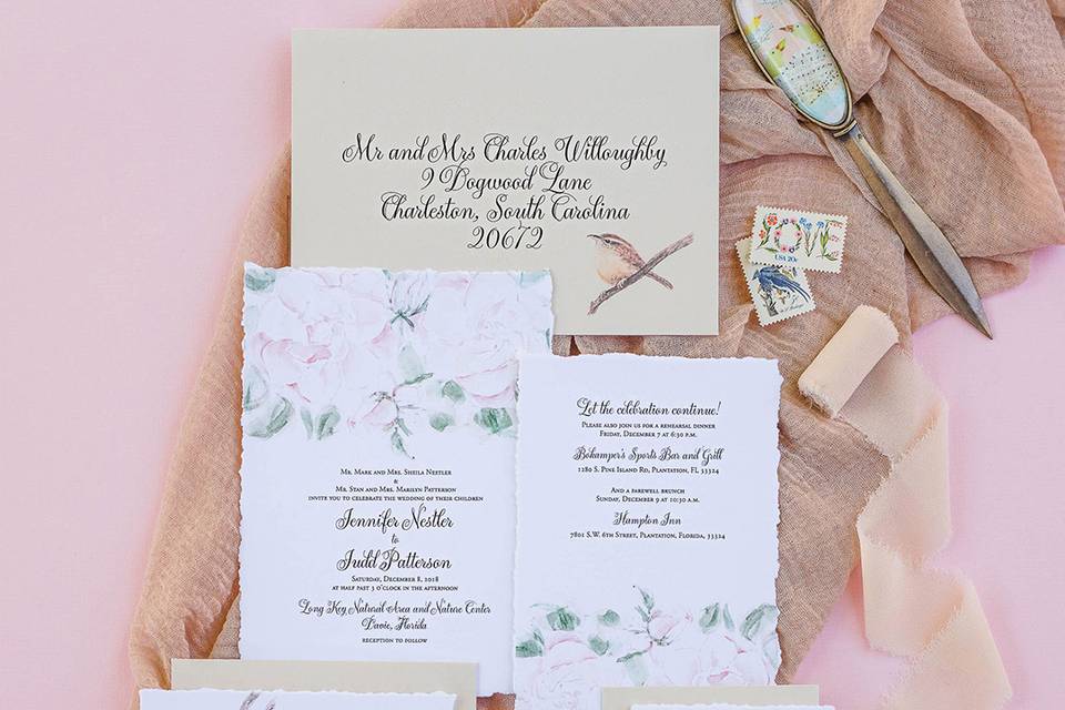 Gardenia invitations