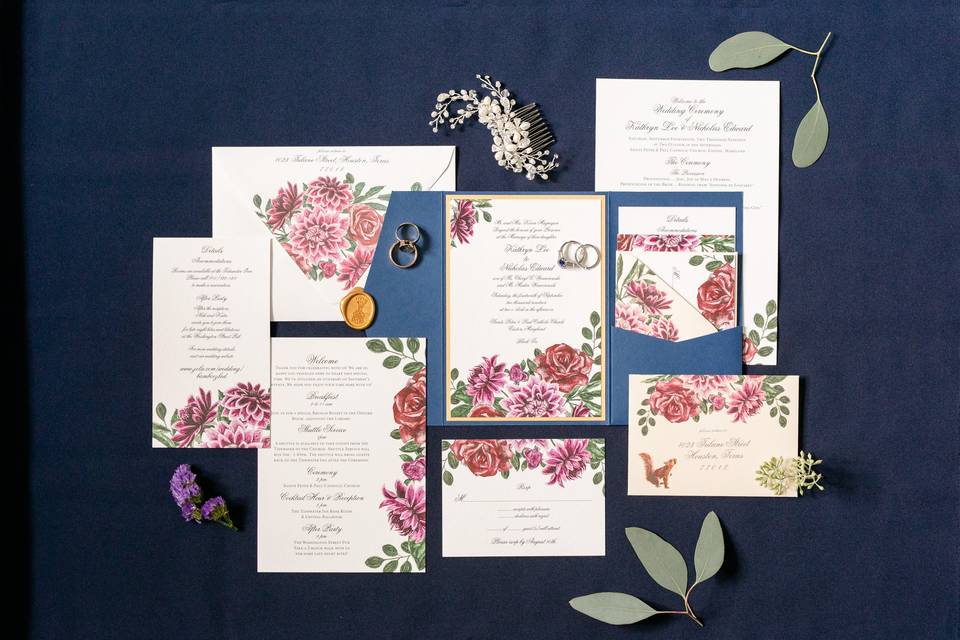 Floral wedding suite