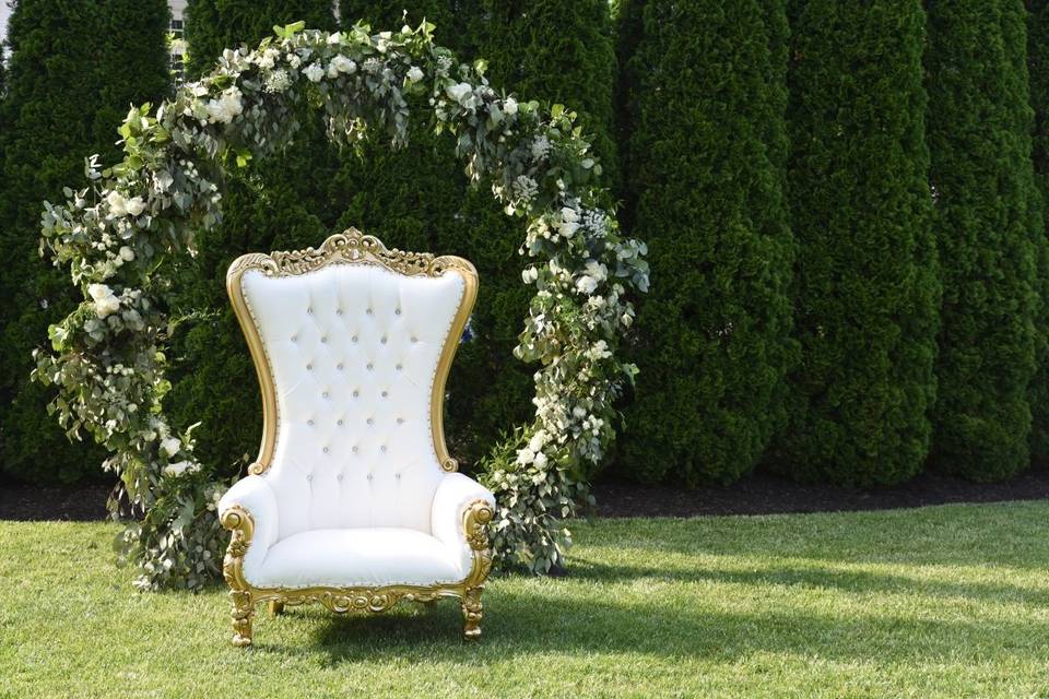 White majestic chair