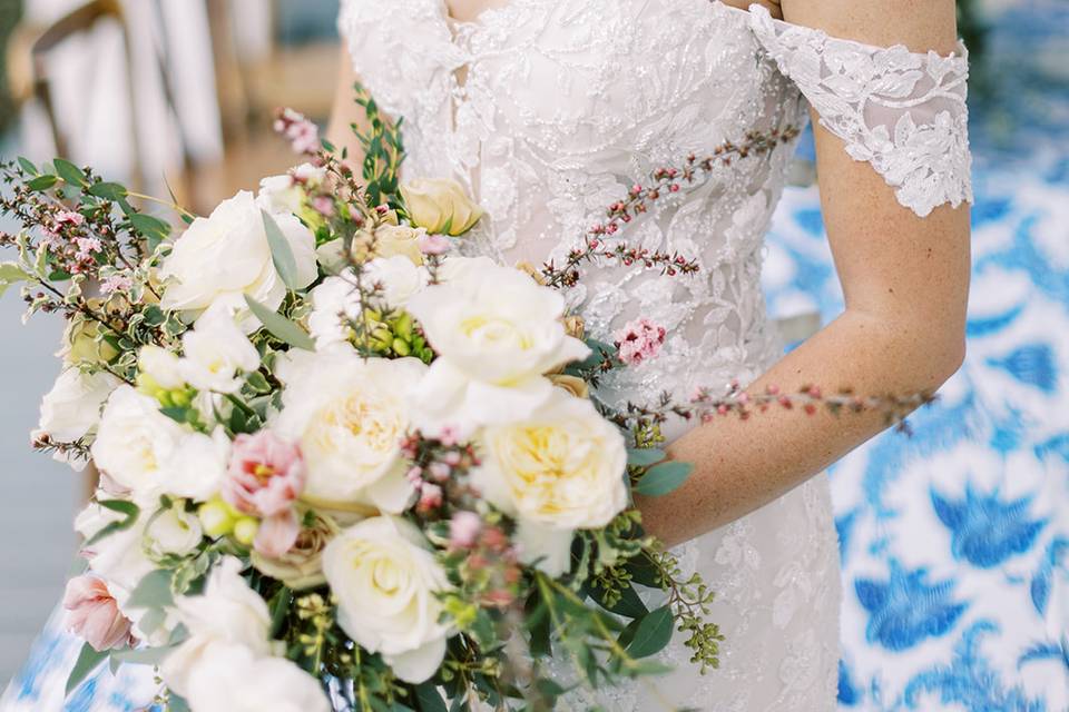 Bride with bouquet