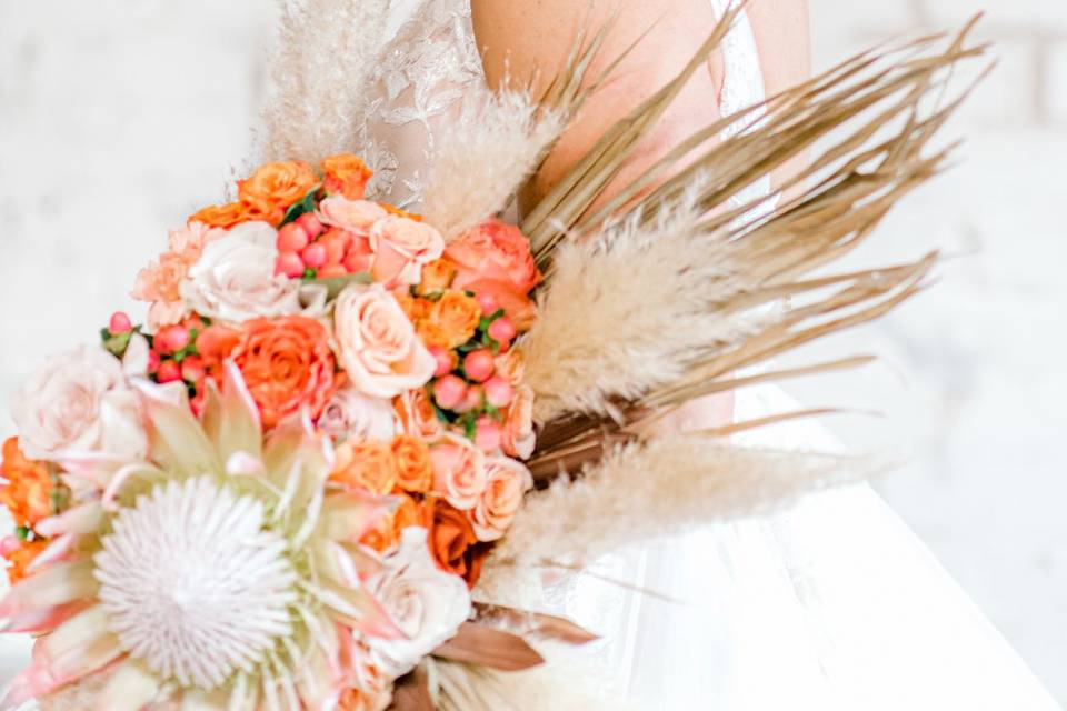 Bride with bouquet