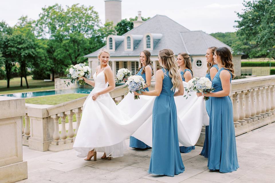 Bride with train